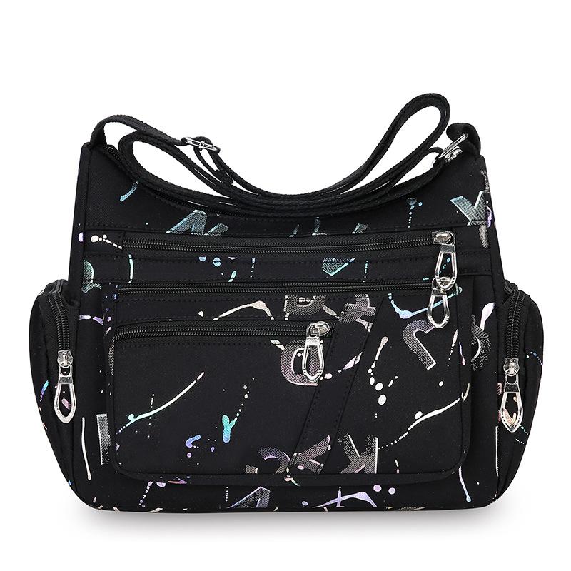 New Fashion Multi-compartment Women's Shoulder Bag Nylon Printed Bag Outdoor Casual Large Capacity Crossbody Bag Drop Shipping