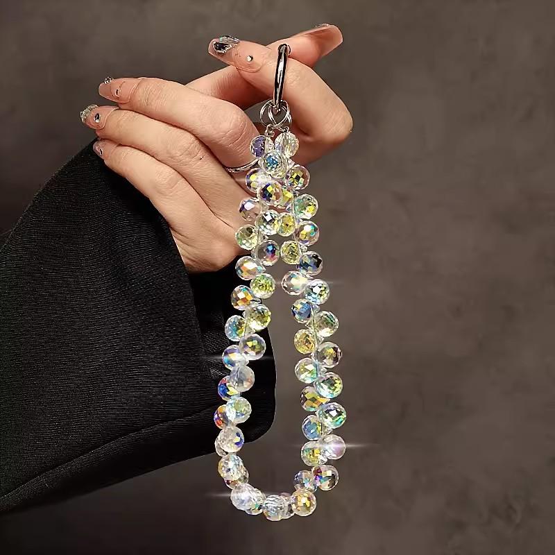 Y2K Pink Ribbon Bowknot Pearls Bag Pendant Charm Keychain Elegant Beaded Keyring Sweet Key Chains Phone Key Bag Hangings