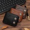 New Men's Embossed Bifold Wallet with Magnetic Buckle, Large Capacity and Multi-Card Slots