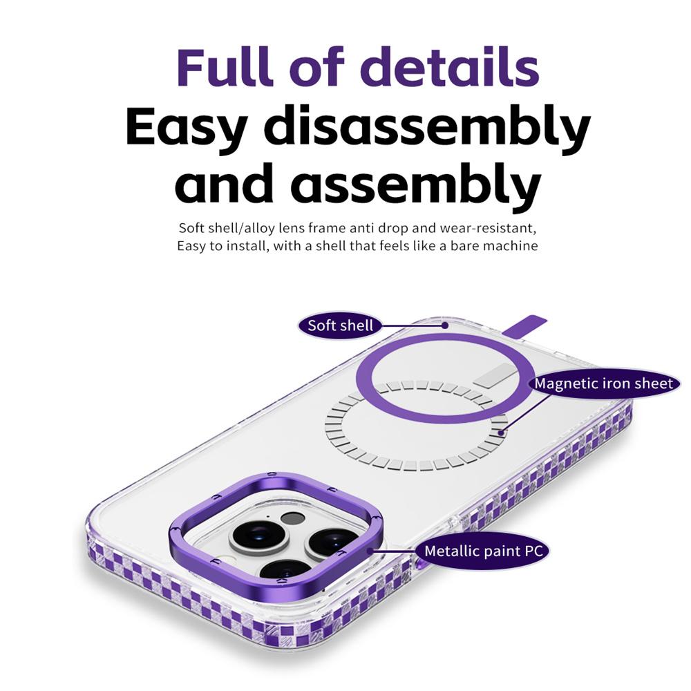 Transparent For Magsafe Magnetic Wireless Charge Phone Case For iPhone 16 14 11 12 13 15 Pro Max Hybrid Armor Protection Cover