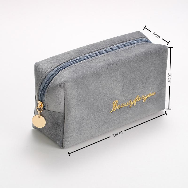 Velvet Makeup Bag Set: High-Capacity, Four-Piece Luxury Cosmetics Storage