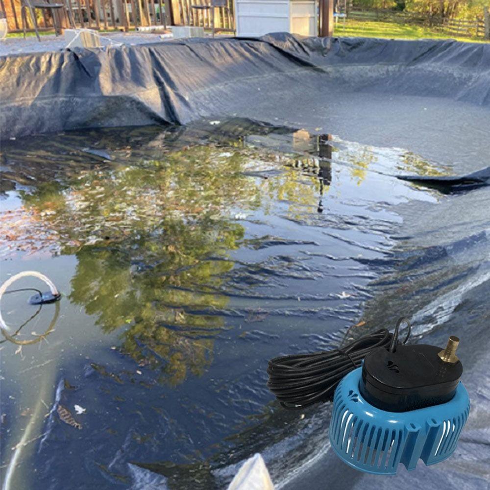 75W Pool Cover Pump with 3 Adapters 2000L/H Swimming Water Removal Pump 16ft Drainage Hose Waterproof Circulation Filter Pump