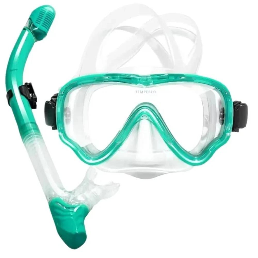 

Очки для плавания Маска для подводного плавания с защитой носа Очки для плавания озеро синий