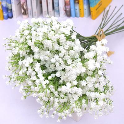 1 pieza de flores artificiales de Gypsophila para decoración del hogar, bodas, fiestas, ramos florales, accesorios de bricolaje.