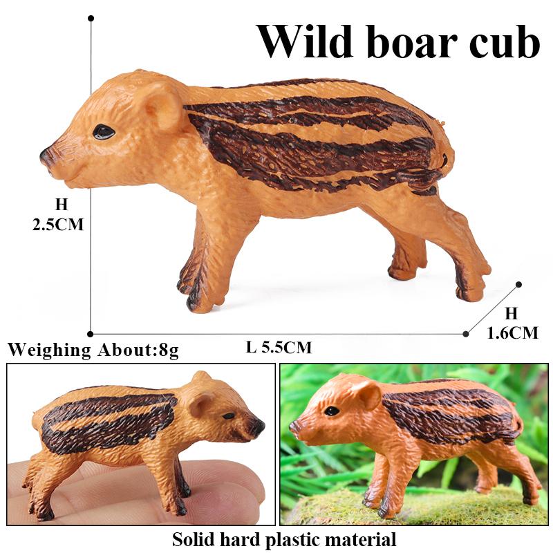 Oenux Wild Boar Tapirus Indicus Porcupine Animals Simulation Model Action Figures Figurine Educational Collection Kids Toy Gift