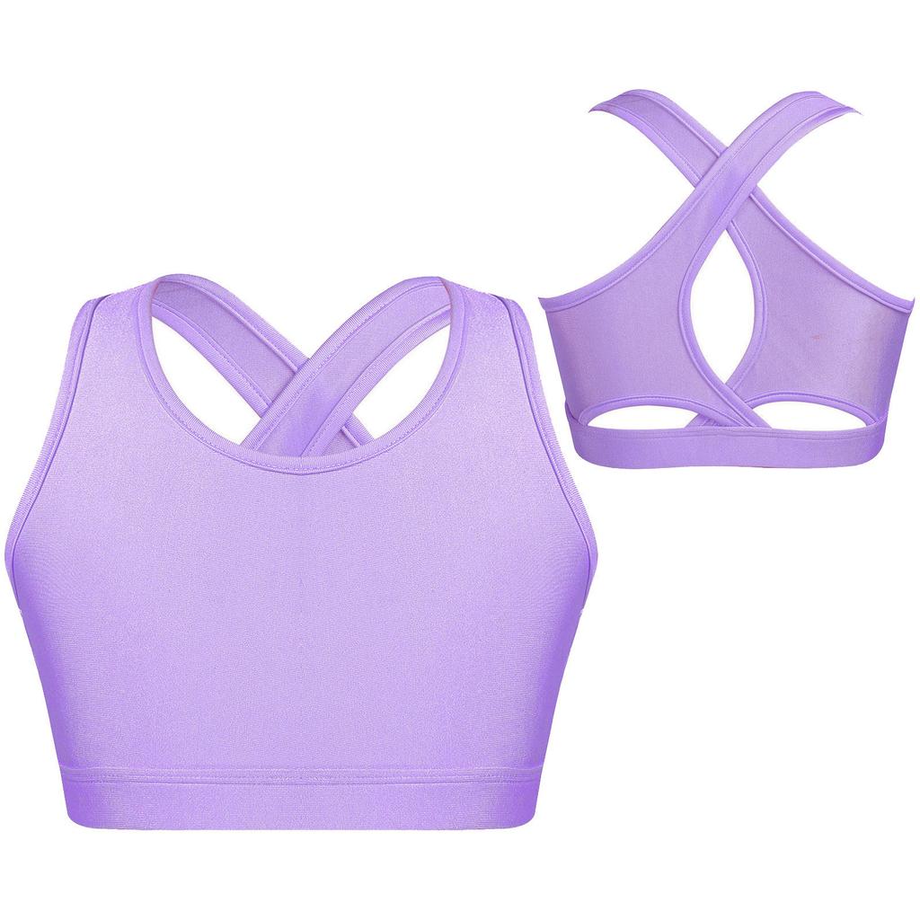 Sports Crop Top Girls Sports Bra Racerback Bra Undershirt Dance Sport Girls Sportswear Yoga Fitness Gym