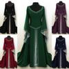 Middelalder Kvinner Renessanse Vintage Kjole Halloween Fest Kostyme Cosplay