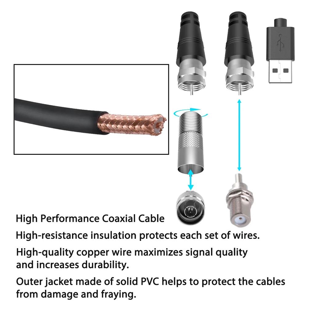 4K Düz İç Mekan TV Anteni HD Dijital İç Mekan Anten Amplifikatörü HDTV Anteni 3600 Mil Yüksek Güçlendirici Sinyal Yakalama TV Evrensel