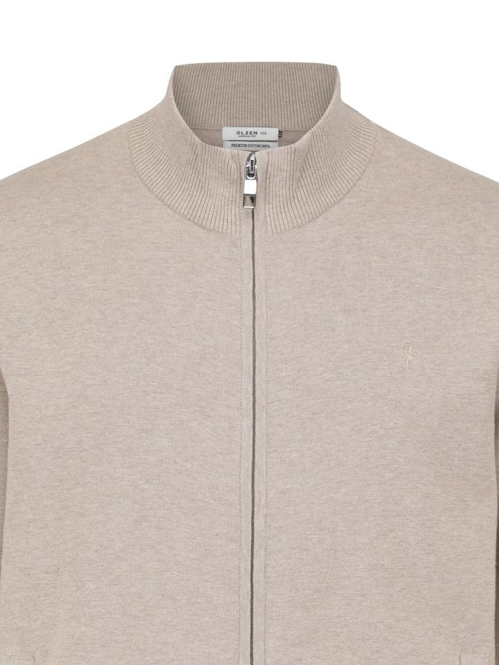 Olzen Men'S High-Neck Zip-Up Cardigan_Zog1Ec1307Be