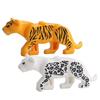 MOC Farm Zoo Animal Building Blocks Crocodile Shark Dolphin Chimpanzee Cow Leopard Educational Game Accessories Bricks Kids Toys