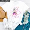 Gymnastik Ballerina Tänzerin T-Shirt Aquarell Gymnastik Ballett Tänzerin Druck T-Shirt Frauen Grafik T-Shirts Ästhetische Kleidung