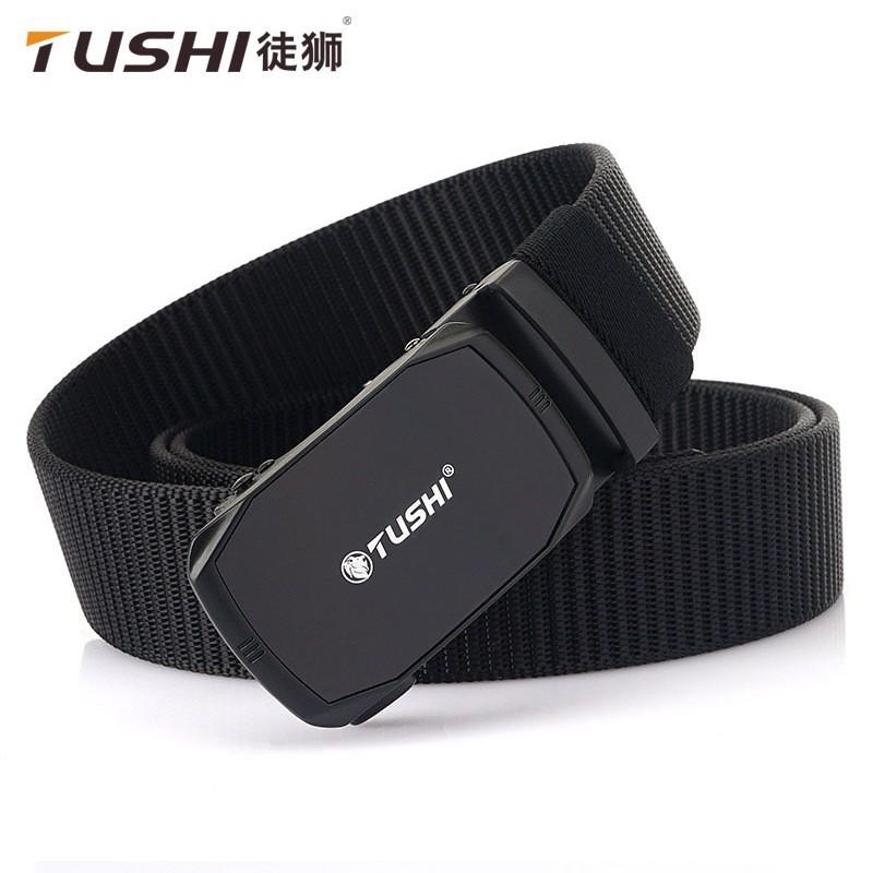 3.5CM Men's Business Casual Nylon Automatic Buckle Belt Knitted Outdoor