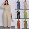 2025 Autumn Women's Fashion Solid Color Slim-Fit Jumpsuit
