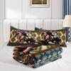 3PC Western Horse Aztec Native American Duvet Set with 2 Pillowcases for Bedroom Or Guest Room Comforter Set