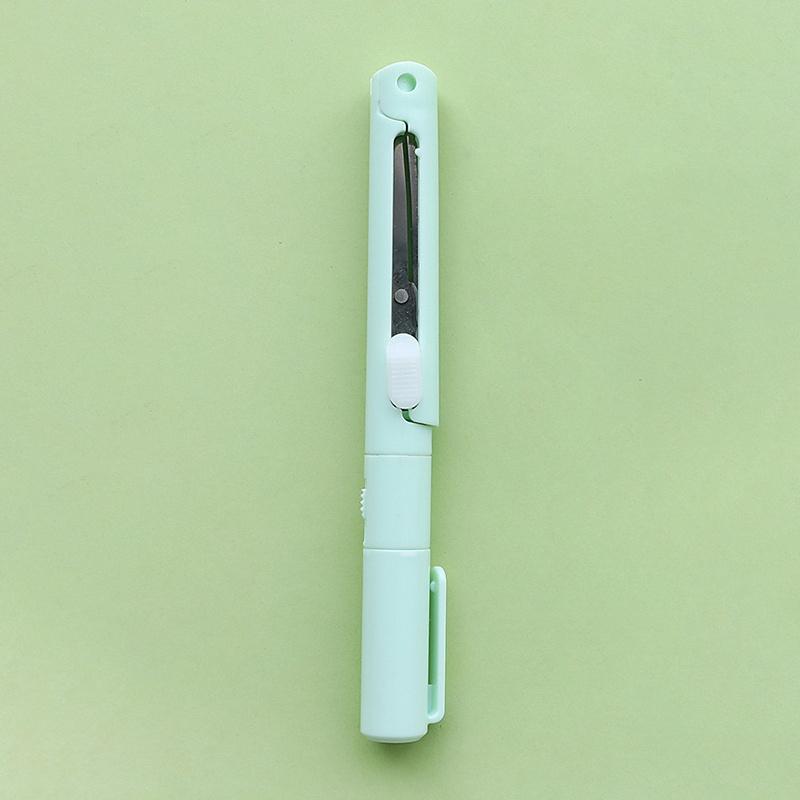 1pc Compact 2-in-1 Foldable Scissors & Pencil - Portable Iron Utility Knife for Safe, Precise Crafting and Journaling