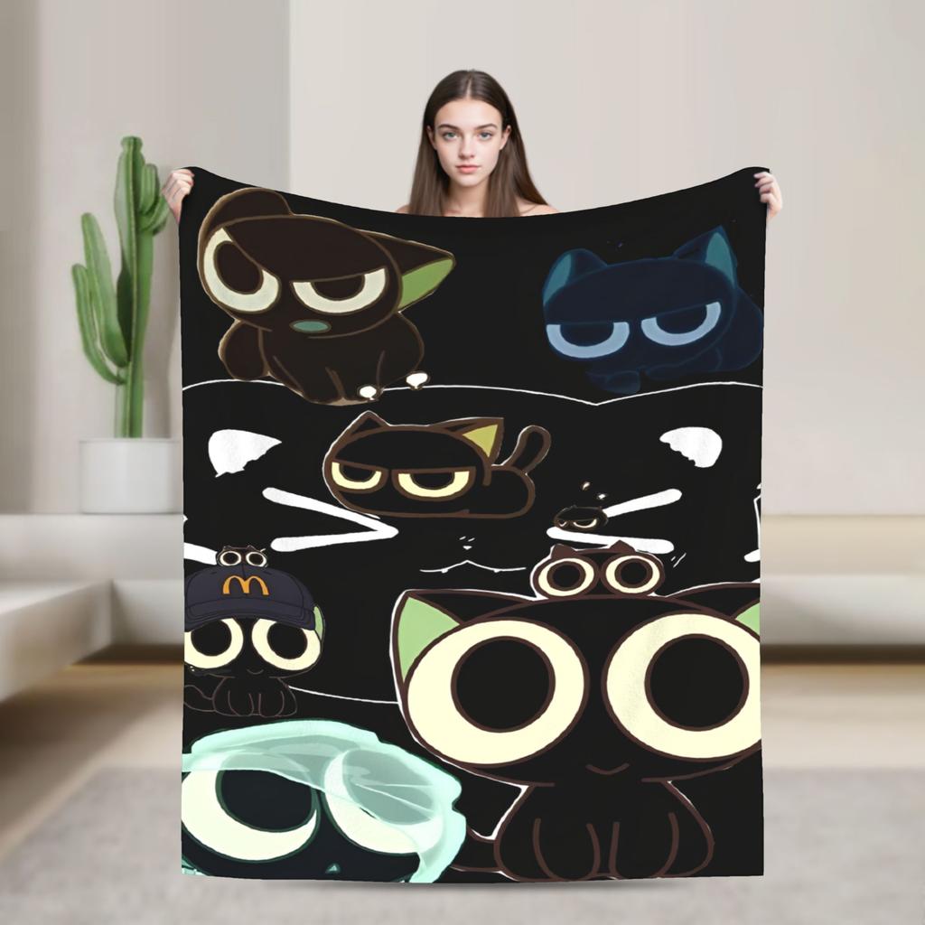 The Legend Of Hei Anime Blanket  Camping Flannel Throw Blanket For Living Room Soft Custom Quality Bedspread Birthday Present