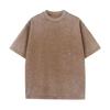 T-shirt Rétro Manches Courtes Surdimensionné Usé Coton Lourd