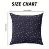 Midnight Heart square Jacquard Pillow Cover for Sofa Office Waist Cushion Cover Home Decorative Pillowcase