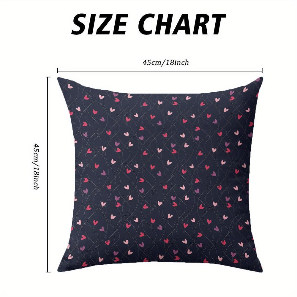 Midnight Heart square Jacquard Pillow Cover for Sofa Office Waist Cushion Cover Home Decorative Pillowcase