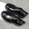 Foreign Trade Large-size Men's Shoes 2025 Popular Fashion Big Head Leather Shoes Men's Thick-soled Retro Versatile Shoes Tide