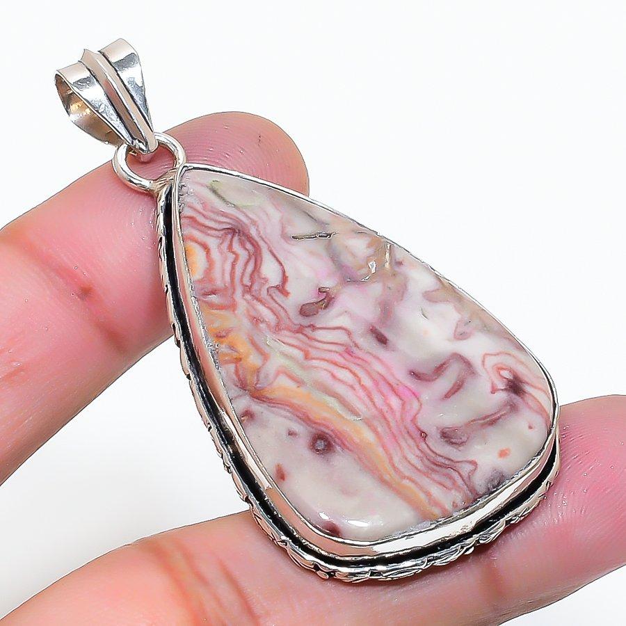 Natural Dolomite Gemstone Handmade 925 Sterling Silver Pendant 2.21  AP-15545