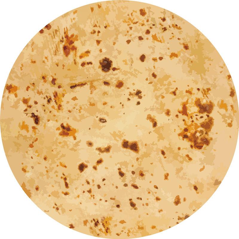 Pizza Pancake Hamburger Plush Round Rug Creative Funny Living Room Decoration Washable Carpet Anti-slip Lounge Soft Floor Mat