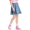Balabala Girls' Denim Pleated Skirt