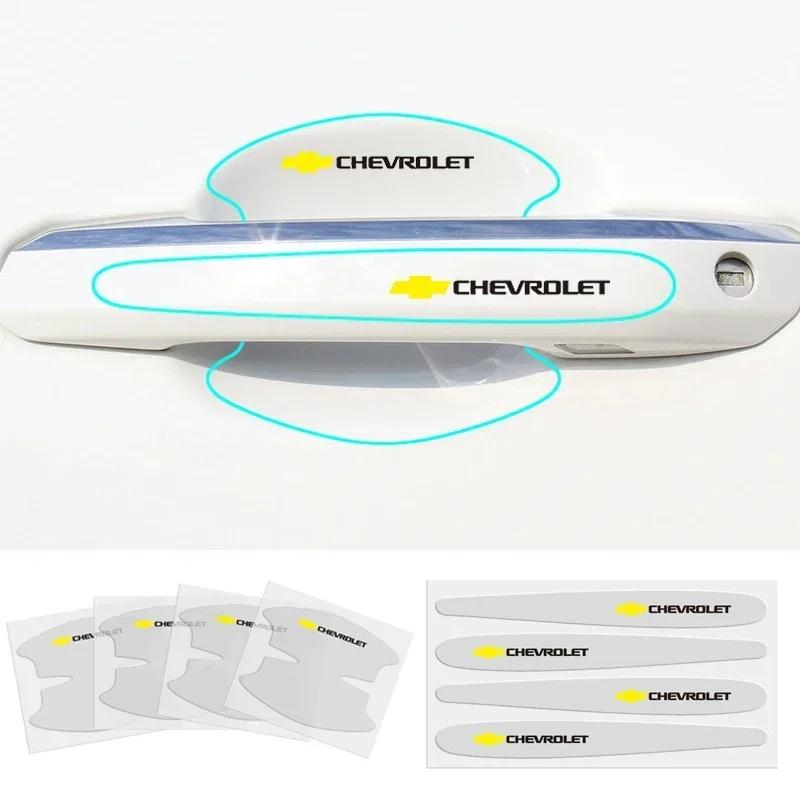 8pcs Car Decals Door Handle Bowl Protective Stickers for Chevrolet Silverado AVEO CAPTIVA CRUZE IMPALA MALIBU SPARK Corvette