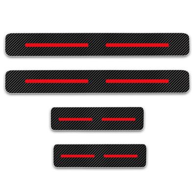 Cobear Universal Car Carbon Fiber Door, Scuff Plate, Scuff Protection Sheet, Side Step Cover