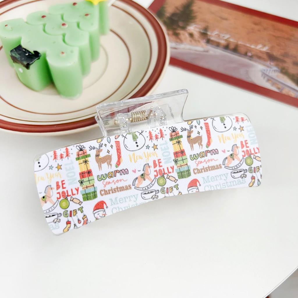 Santa Claus Christmas Festival Shark Claw Clip Hair Accessory