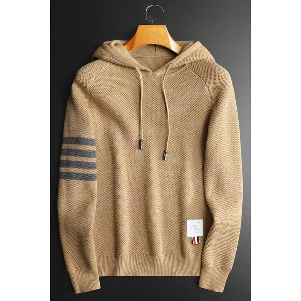 Men's Trendy Hooded Knit Sweater – Autumn/Winter Casual Loose Design
