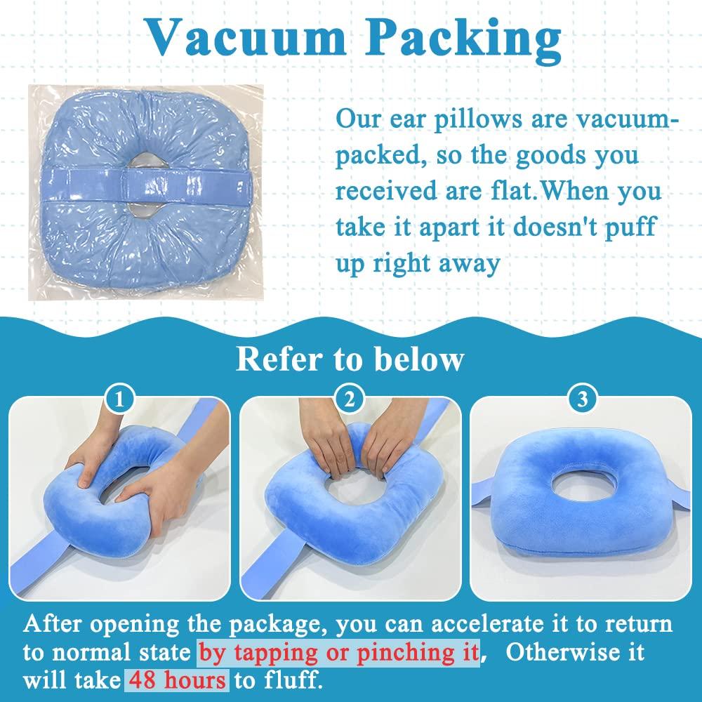 Mistuki Piercing Pillow Ear Pillow for Side Sleepers with Hole CNH Donut Protector Pillow Ear Tenderness Pain Relief Medical Ear Guard Care Cushion