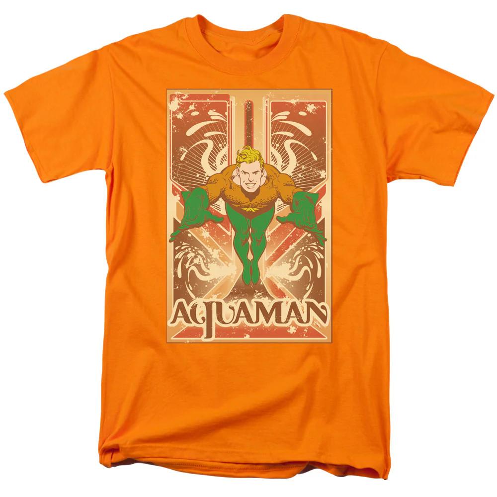 

Dc Aquaman Aquaman Mens T Shirt Orange Officially Licensed 3XL