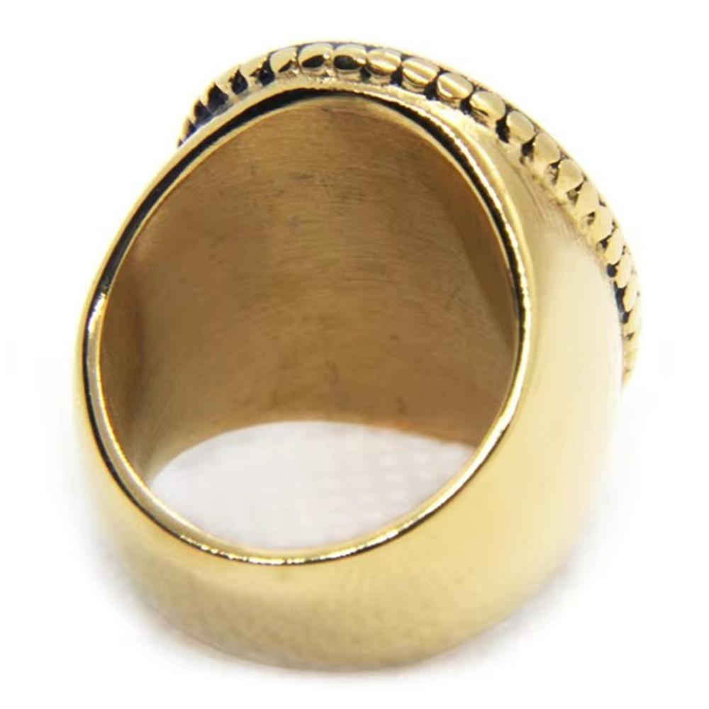Drop Ship Size 7~13 Cool Golden Heart Crown Ring 316L Stainless Steel Jewelry Fashion Biker Ring
