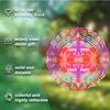 10 Inch Bohemian Mandala Wind Chime Metal Spinning Design No Battery Needed for Outdoor Garden Decor and Animal Lovers