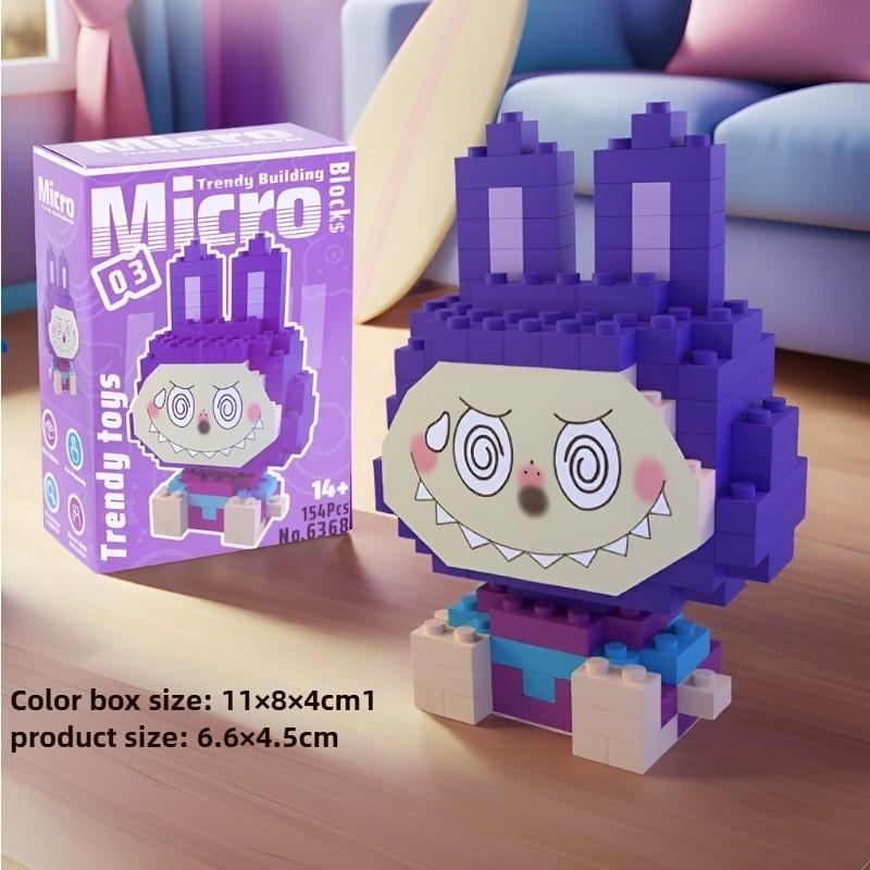 Labubu Small Particle Building Block Compatible Lego Building Block Labubu Assembled Building Block Children's Educational Toy Ornament