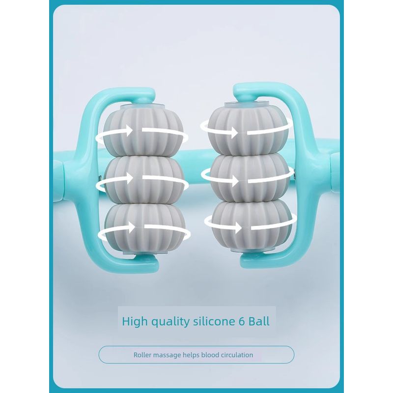 Six-Wheel Roller Neck Massager Manual Size Leg Integrated Multifunctional Kneading For Home Shoulder and Neck Neck Massager