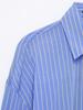 Spring 2025 Women's Street Fashion Poplin Striped Loose Shirt