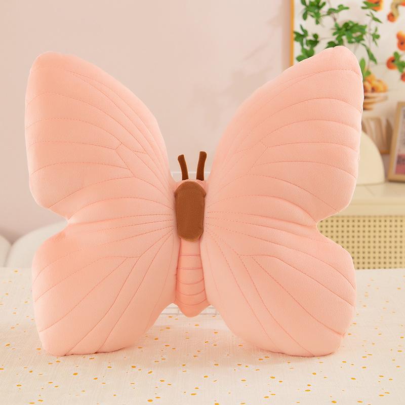 Butterfly Hug Pillow Plush Toy: Girlish Heart Backrest Cushion for Home or Office