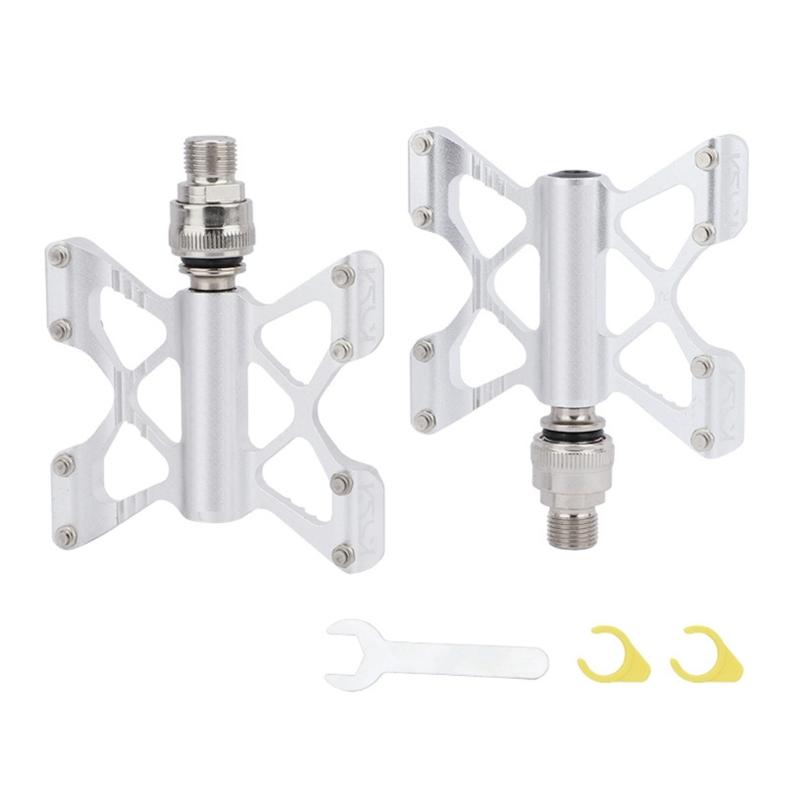 Aluminum Quick Releases Bicycles Pedals, 9/16Inch Flat Pedals Antislip Lightweight Dustproof Mountain Bicycles Pedals
