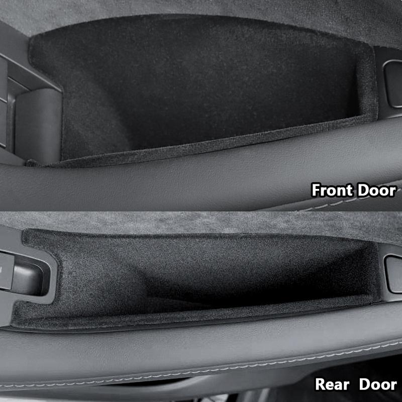 4pcs Front Rear Door Side Storage Box Door Handle Armrest Tray Organizer for Tesla Model 3/Y 2017-