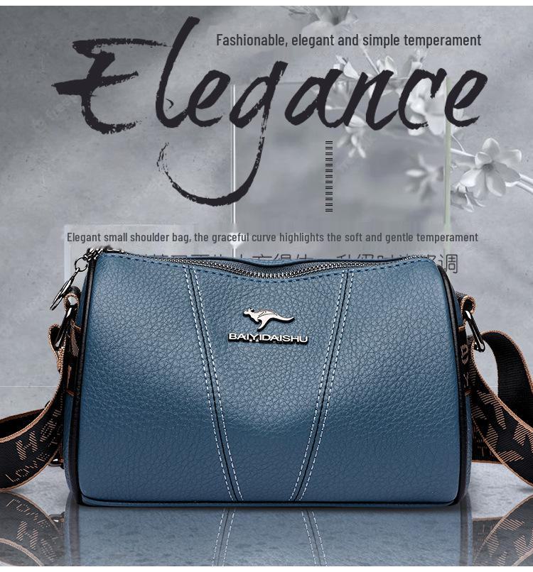 Duża torba Boston Pillow dla kobiet z 2023 r. ze skóry PU i szerokim paskiem na ramię