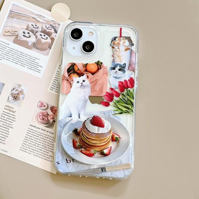 

Силиконовый мягкий чехол для телефона «Сладкая клубника, конфеты, цветы, милые кошки», чехол для Iphone 11 12 Pro Max 13 Xsmax X Xr, чехол с рисунком «Космос» for iphone 11PRO MAX