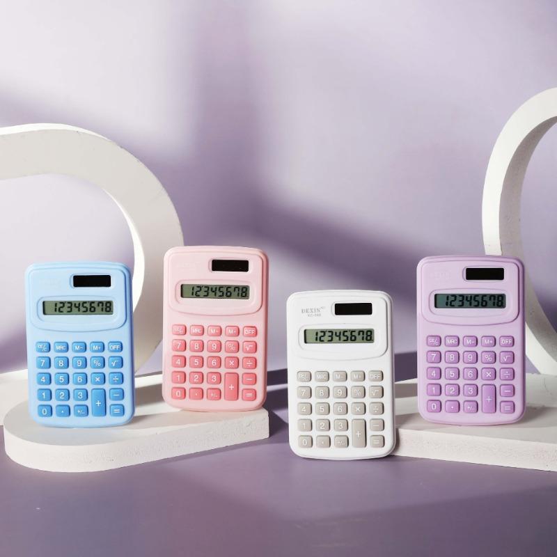 Cute Cartoon Mini Portable 8 Digit Calculator For Student Office Daily Use