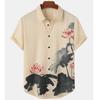 3D Printed Flower Leaf Hawaiian Shirts For Men Plants Patterns Blouse Summer Short Sleeves Tops Loose Aloha Shirts Streetwear
