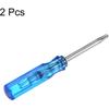 HARFINGTON 2Pcs Mini Torx Screwdriver T6 Magnetic Star Head 45mm Length for Watch Eyeglasses Electronics Repair, Blue