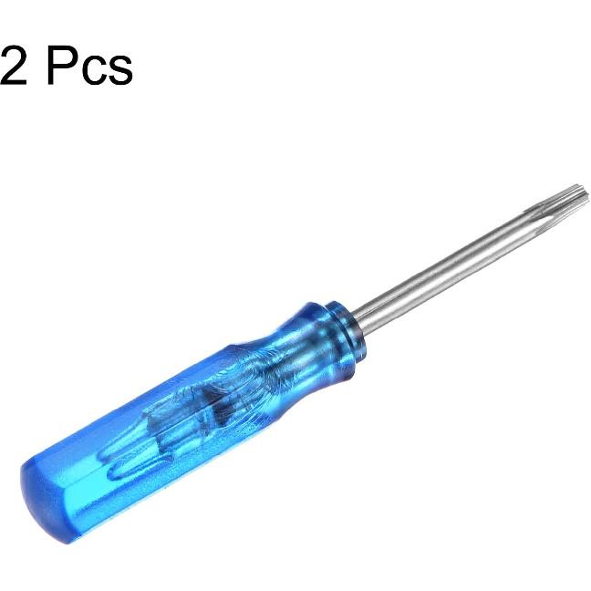 HARFINGTON 2Pcs Mini Torx Screwdriver T6 Magnetic Star Head 45mm Length for Watch Eyeglasses Electronics Repair, Blue