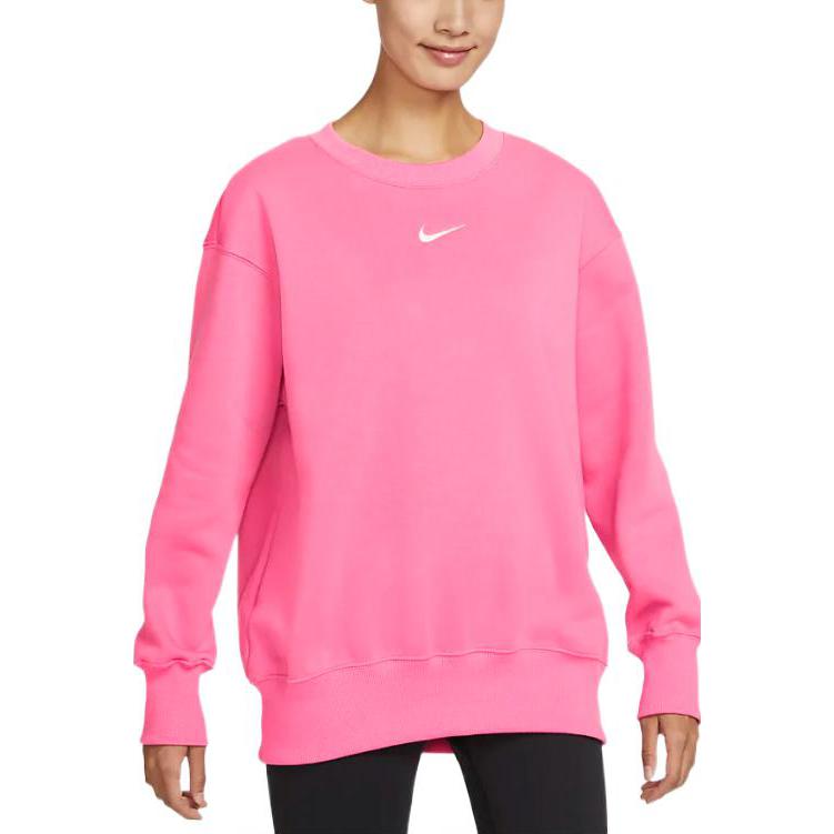 Nike Sweatshirts Women's Pink Crew Neck Moderate Regular DQ5734-684