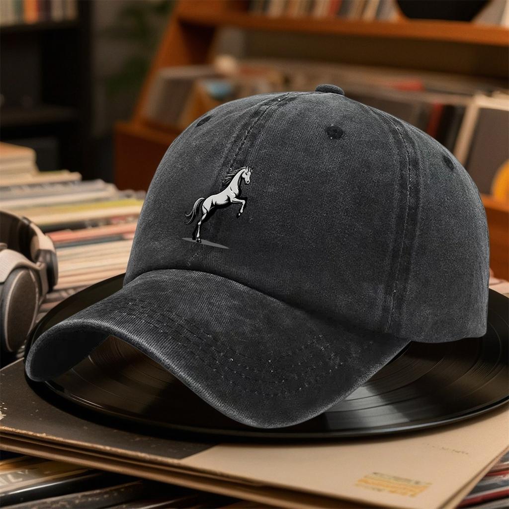 White Horse Baseball Cap Hat Multicolor Lightweight Men And Women Running Breathable Perfect Gift Choice Suitable for Outdoor Sp