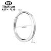 F136 Titanium Nose Ring Ear Septum Hoops Clicker Daith Tragus Cartilage Helix Round Earring Piercing Body Jewelry